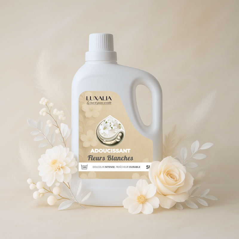 Adoucissant Fleurs Blanches Haut de Gamme - LUXALIA