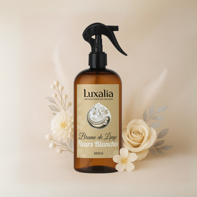 Brume de linge fleurs blanches parfumée | Luxalia