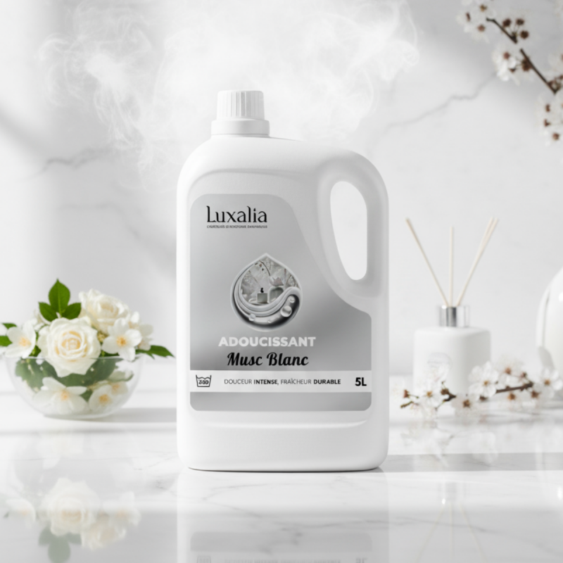 Adoucissant Musc Blanc Haut de Gamme - LUXALIA