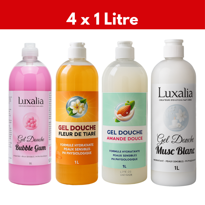 Assortiment de 4 Gels Douche