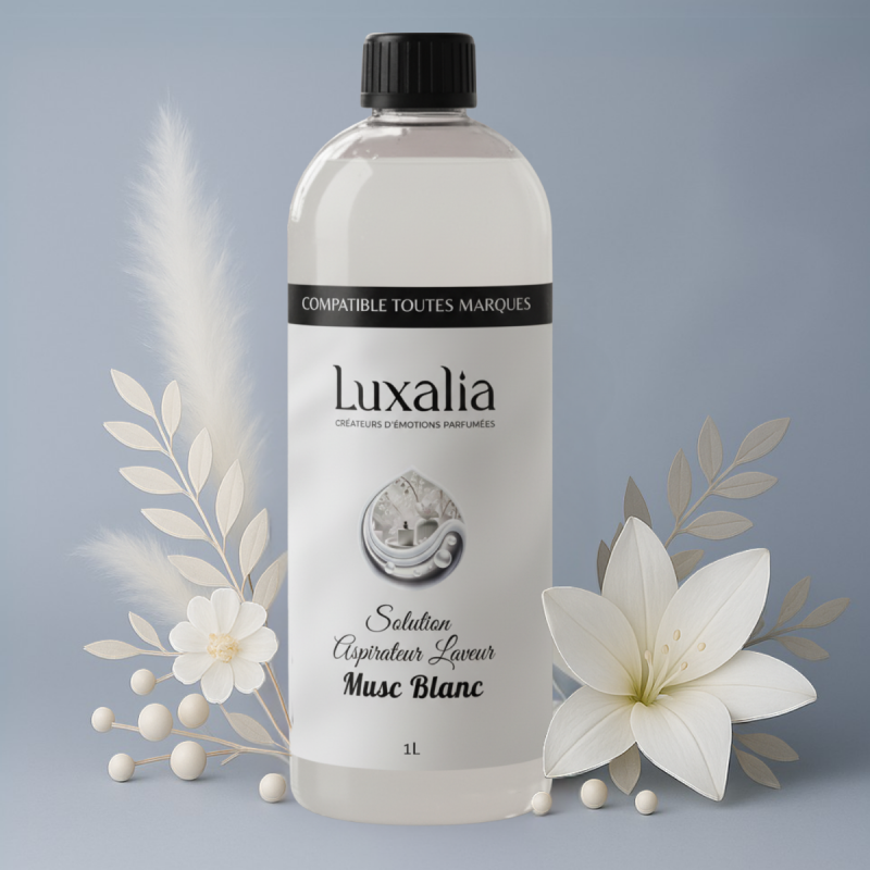 Solution Aspirateur Laveur Musc Blanc - Compatible toutes marques - LUXALIA