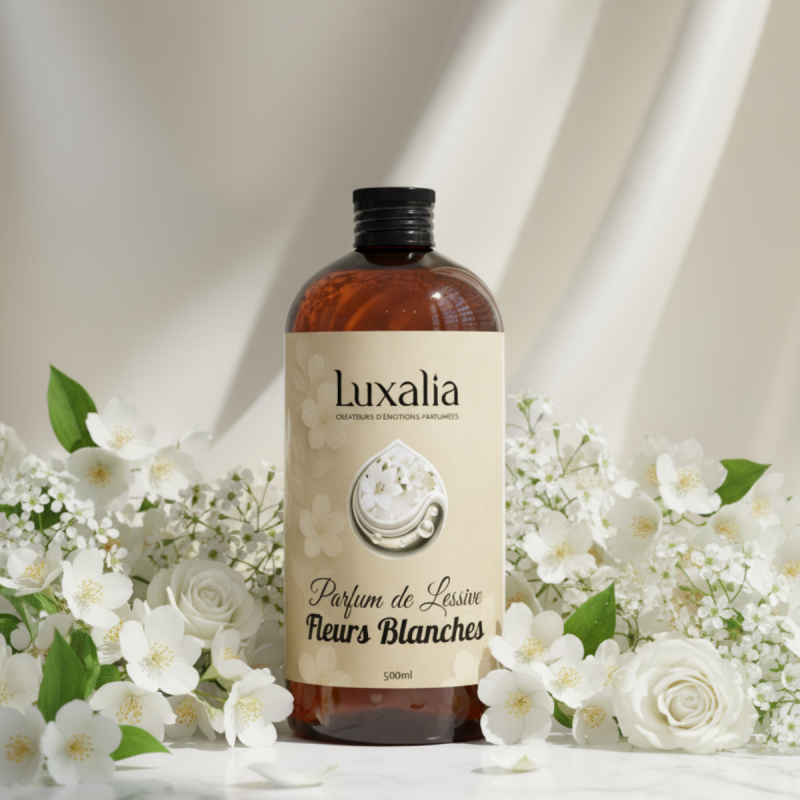 Parfum de Lessive Fleurs Blanches Haut de Gamme - LUXALIA