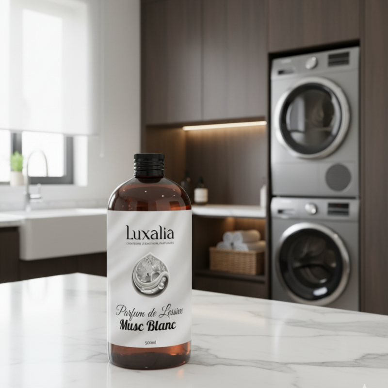 Parfum de Lessive Musc Blanc Haut de Gamme - LUXALIA
