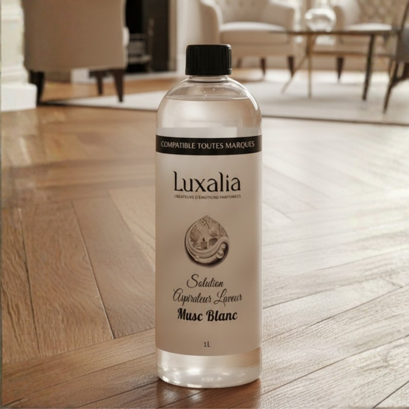 Solution Aspirateur Laveur Musc Blanc - Compatible toutes marques - LUXALIA