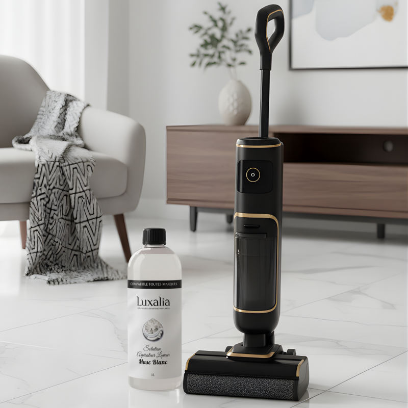 Solution Aspirateur Laveur Musc Blanc - Compatible toutes marques - LUXALIA