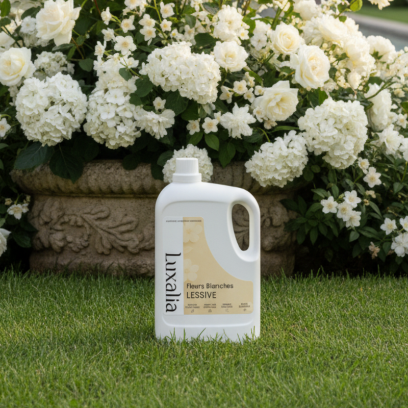 Lessive Fleur Musquée - Fleurs Blanches & Musc Blanc | Luxalia
