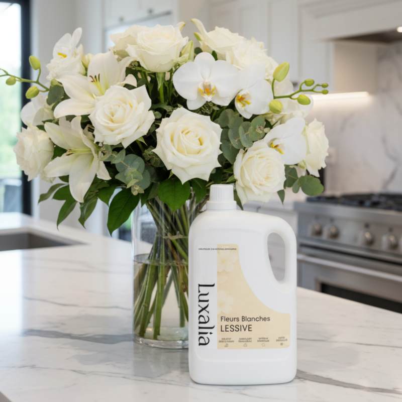 Lessive Fleur Musquée - Fleurs Blanches & Musc Blanc | Luxalia