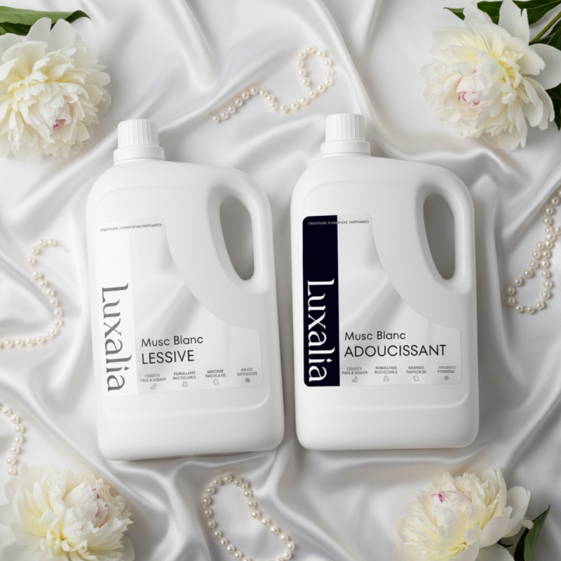 Duo musc blanc lessive + adoucissant (white musk) | Luxalia