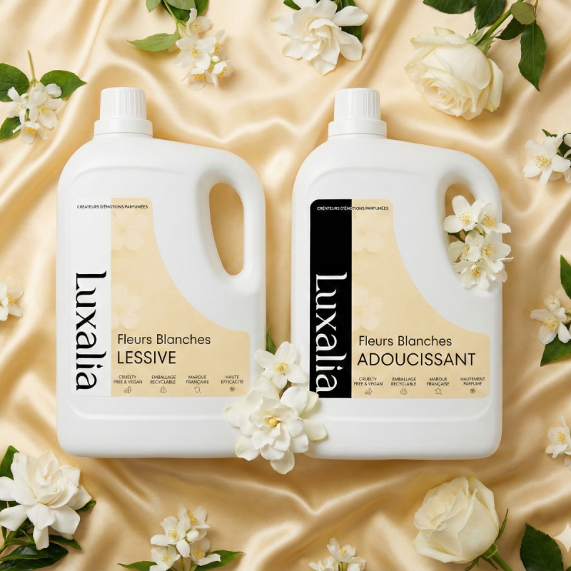 Duo fleurs blanches lessive + adoucissant | Luxalia