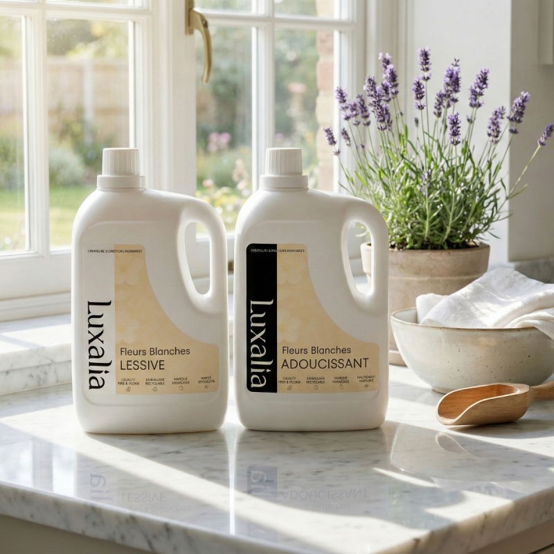 Duo fleurs blanches lessive + adoucissant | Luxalia