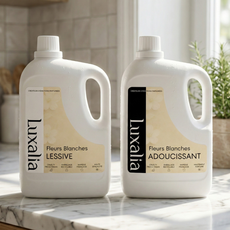Duo fleurs blanches lessive + adoucissant | Luxalia