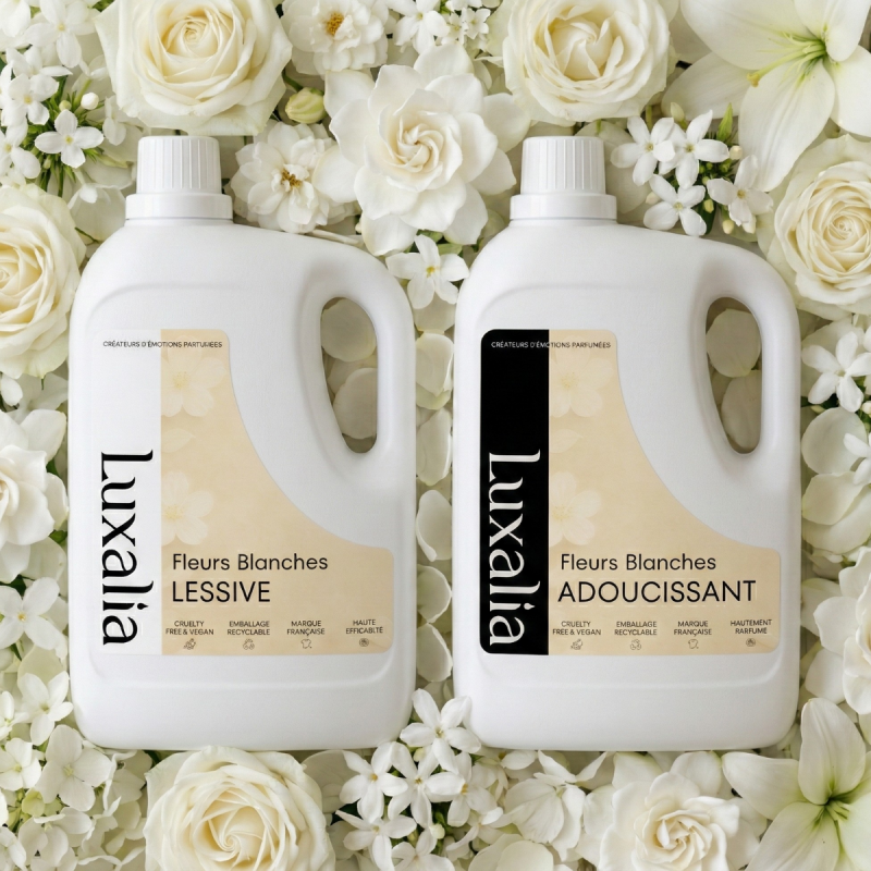 Duo fleurs blanches lessive + adoucissant | Luxalia