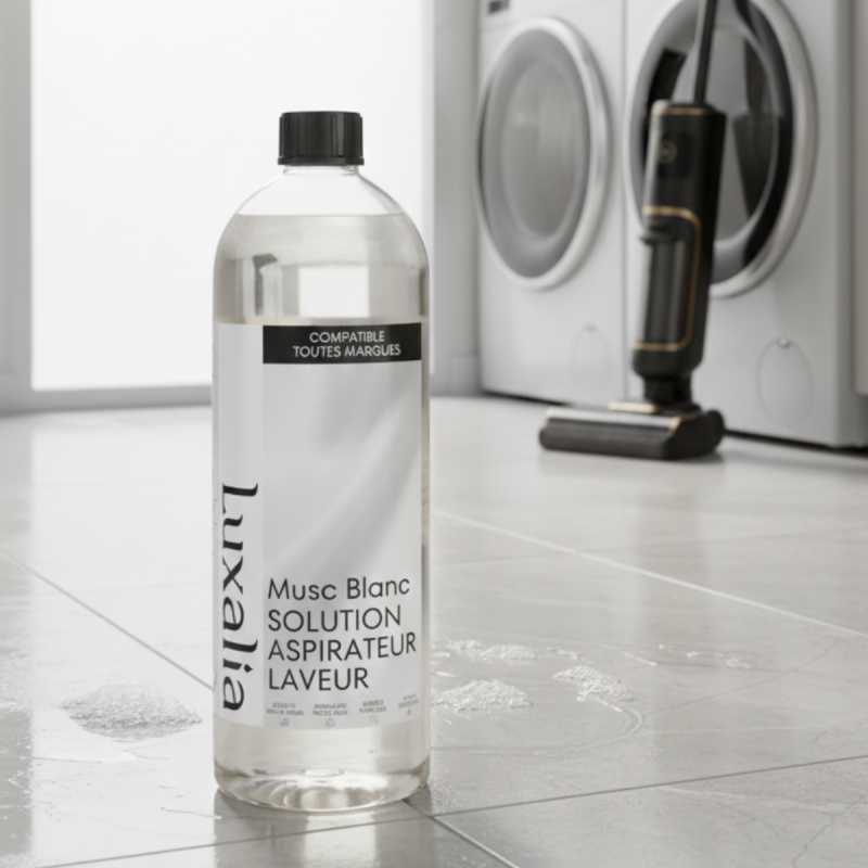 Solution Aspirateur Laveur Musc Blanc - Compatible toutes marques - LUXALIA