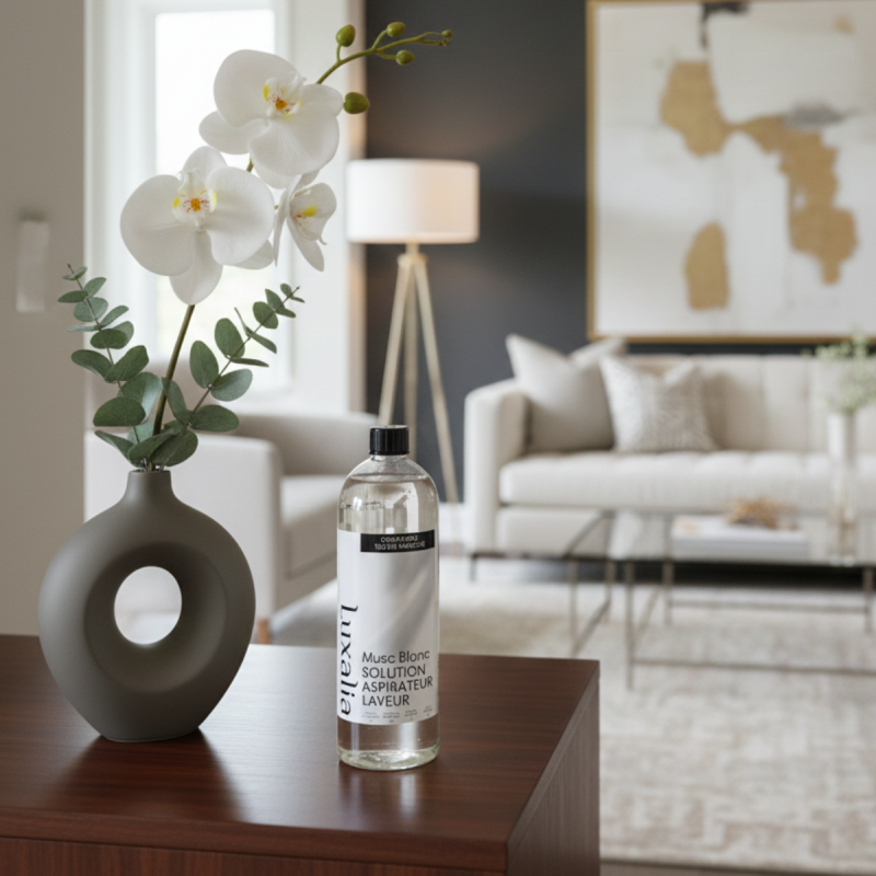 Solution Aspirateur Laveur Musc Blanc - Compatible toutes marques - LUXALIA