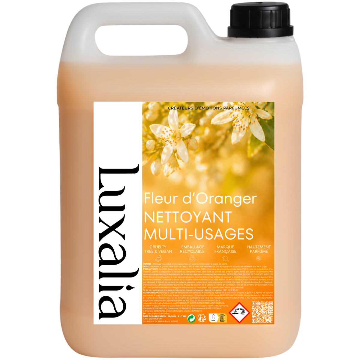 Nettoyant Sol & Multi-Usages Fleur d'Oranger