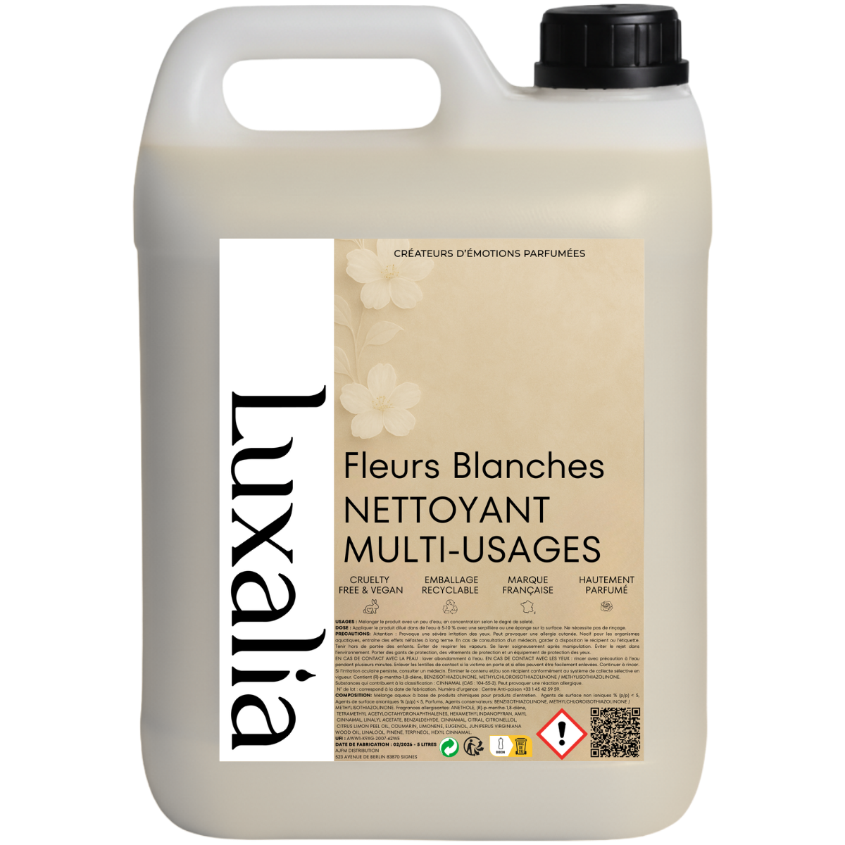 Nettoyant Sol & Multi-Usages Fleurs Blanches